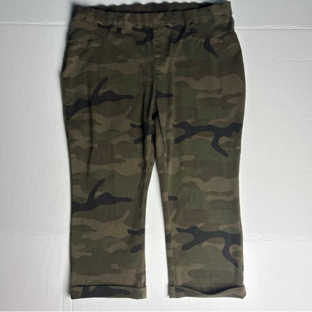 Terra & Sky High Rise Green and Brown Camouflage Jeans